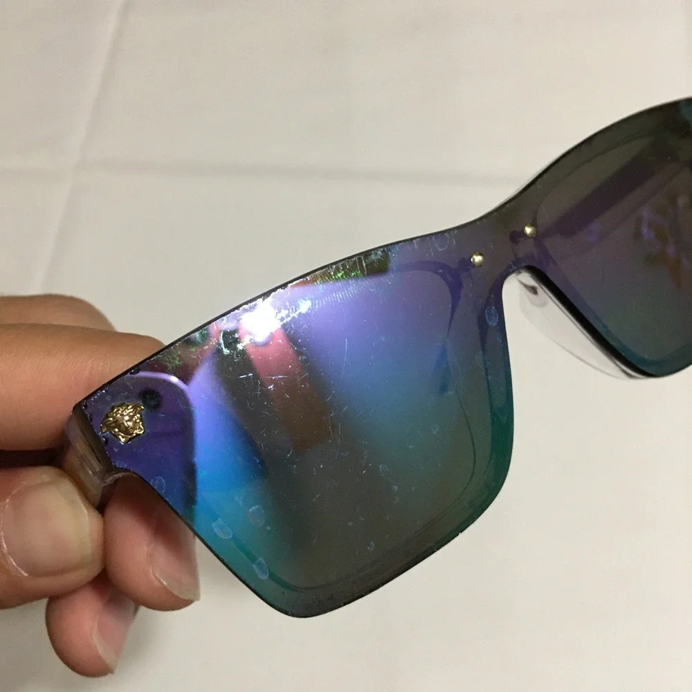 Versace VK 4004U 148/P1 Gold Plastic Square Sunglasses Multicolored